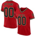 Gold Black-Old Red Football Mesh Authentic Custom Jersey Throwback Gold Black-Old Red Football Mesh Authentic Custom Jersey Throwback