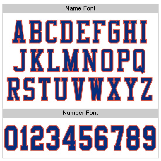 Jersey Royal-Orange Football Authentic White Mesh Throwback Custom Jersey Royal-Orange Football Authentic White Mesh Throwback Custom