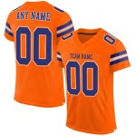 Football Orange Royal-White Mesh Jersey Authentic Custom Football Orange Royal-White Mesh Jersey Authentic Custom