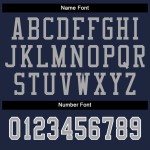 Jersey Custom Navy Football Split Gray-White Mesh Fashion