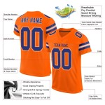 Football Orange Royal-White Mesh Jersey Authentic Custom Football Orange Royal-White Mesh Jersey Authentic Custom