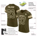Authentic Jersey Custom Salute To Olive-Cream Mesh Football Olive Service Authentic Jersey Custom Salute To Olive-Cream Mesh Football Olive Service