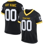Jersey Authentic White-Gold Throwback Mesh Custom Football Black Jersey Authentic White-Gold Throwback Mesh Custom Football Black