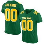 Green Jersey Mesh Gold-White Football Custom Kelly Authentic Green Jersey Mesh Gold-White Football Custom Kelly Authentic