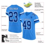 Blue Mesh Football Authentic Custom Royal-White Powder Jersey Blue Mesh Football Authentic Custom Royal-White Powder Jersey