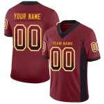 Mesh Custom Fashion Jersey Black-Gold Burgundy Drift Football Mesh Custom Fashion Jersey Black-Gold Burgundy Drift Football