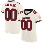 Crimson-Black Authentic Football Custom Jersey Mesh Cream Crimson-Black Authentic Football Custom Jersey Mesh Cream