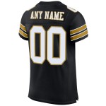 Jersey Black White-Old Authentic Gold Mesh Custom Football Jersey Black White-Old Authentic Gold Mesh Custom Football