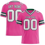 Football Green Jersey Custom Mesh Pink Authentic White-Kelly Football Green Jersey Custom Mesh Pink Authentic White-Kelly