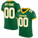 Kelly Custom Green Authentic Mesh Football White-Gold Jersey Kelly Custom Green Authentic Mesh Football White-Gold Jersey