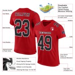 Mesh Black-White Red Jersey Football Custom Authentic Mesh Black-White Red Jersey Football Custom Authentic