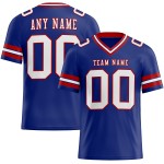 White-Red Jersey Mesh Royal Football Custom Authentic White-Red Jersey Mesh Royal Football Custom Authentic