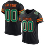Jersey Custom Mesh Green-Orange Black Football Authentic Kelly