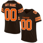 Mesh Jersey Brown Orange-White Custom Authentic Football Mesh Jersey Brown Orange-White Custom Authentic Football