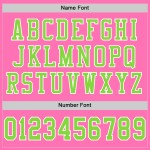 Custom Neon Green-White Pink Jersey Authentic Mesh Football Custom Neon Green-White Pink Jersey Authentic Mesh Football