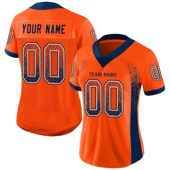 Orange Mesh Football Navy-White Fashion Custom Jersey Drift Orange Mesh Football Navy-White Fashion Custom Jersey Drift