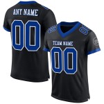 Black Custom Royal-White Football Jersey Authentic Mesh Black Custom Royal-White Football Jersey Authentic Mesh
