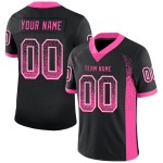 Football Custom Mesh Jersey Pink-White Drift Fashion Black Football Custom Mesh Jersey Pink-White Drift Fashion Black