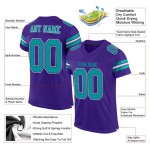 Purple Jersey Custom Aqua-White Mesh Football Authentic Purple Jersey Custom Aqua-White Mesh Football Authentic