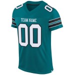 Football Authentic Teal Custom White-Black Mesh Jersey Football Authentic Teal Custom White-Black Mesh Jersey
