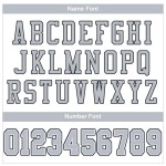 Mesh Custom Football Authentic White Jersey Silver-Black Mesh Custom Football Authentic White Jersey Silver-Black