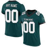Authentic White Custom Football Jersey Mesh Midnight Green Gray-Black Authentic White Custom Football Jersey Mesh Midnight Green Gray-Black
