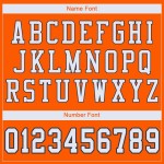 White-Navy Jersey Mesh Authentic Orange Football Custom White-Navy Jersey Mesh Authentic Orange Football Custom
