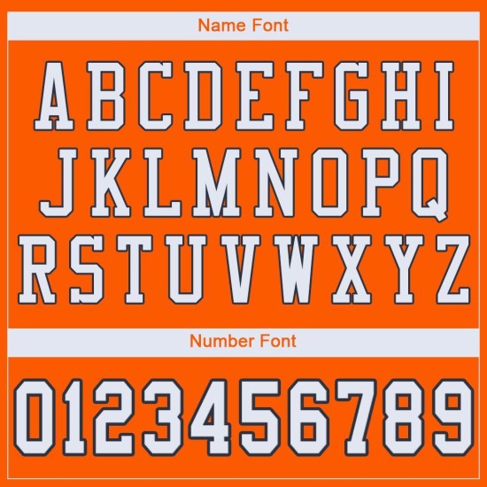 White-Navy Jersey Mesh Authentic Orange Football Custom White-Navy Jersey Mesh Authentic Orange Football Custom