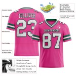 Football Green Jersey Custom Mesh Pink Authentic White-Kelly Football Green Jersey Custom Mesh Pink Authentic White-Kelly