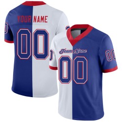 Split Jersey Royal-Scarlet White Football Mesh Fashion Custom