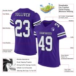 Mesh White-Black Jersey Purple Authentic Custom Football Mesh White-Black Jersey Purple Authentic Custom Football
