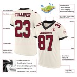 Crimson-Black Authentic Football Custom Jersey Mesh Cream Crimson-Black Authentic Football Custom Jersey Mesh Cream