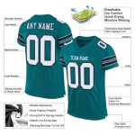 Football Authentic Teal Custom White-Black Mesh Jersey Football Authentic Teal Custom White-Black Mesh Jersey