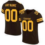 Jersey Football Brown Custom Authentic Mesh Gold Jersey Football Brown Custom Authentic Mesh Gold