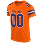 Football Orange Royal-White Mesh Jersey Authentic Custom Football Orange Royal-White Mesh Jersey Authentic Custom
