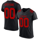 Mesh Authentic Red Black Custom Football Jersey Mesh Authentic Red Black Custom Football Jersey