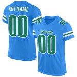 Football Green-White Kelly Jersey Custom Blue Authentic Powder Mesh Football Green-White Kelly Jersey Custom Blue Authentic Powder Mesh