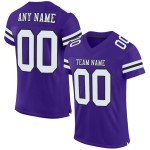 Mesh White-Black Jersey Purple Authentic Custom Football Mesh White-Black Jersey Purple Authentic Custom Football