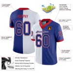 Split Jersey Royal-Scarlet White Football Mesh Fashion Custom Split Jersey Royal-Scarlet White Football Mesh Fashion Custom