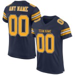Gold-White Football Custom Jersey Mesh Navy Authentic Gold-White Football Custom Jersey Mesh Navy Authentic