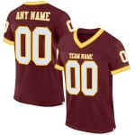 Jersey Mesh Custom White-Gold Authentic Burgundy Football Throwback Jersey Mesh Custom White-Gold Authentic Burgundy Football Throwback