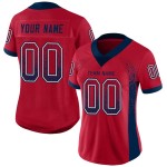 Custom Mesh Jersey Fashion Red Drift Football Navy-White Custom Mesh Jersey Fashion Red Drift Football Navy-White