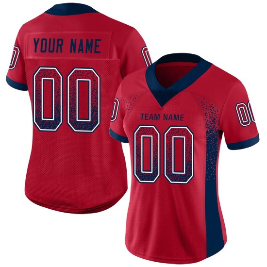Custom Mesh Jersey Fashion Red Drift Football Navy-White Custom Mesh Jersey Fashion Red Drift Football Navy-White