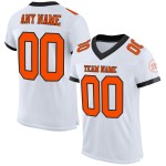 Custom Orange-Black Mesh White Football Jersey Authentic Custom Orange-Black Mesh White Football Jersey Authentic