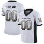 Football Drift Mesh Fashion Gold Custom Black-Vegas Jersey White Football Drift Mesh Fashion Gold Custom Black-Vegas Jersey White
