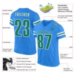 Football Green-White Kelly Jersey Custom Blue Authentic Powder Mesh Football Green-White Kelly Jersey Custom Blue Authentic Powder Mesh