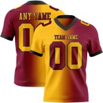 Gradient Gold-Black Maroon Fashion Football Jersey Authentic Custom Mesh Gradient Gold-Black Maroon Fashion Football Jersey Authentic Custom Mesh