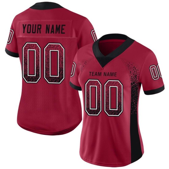 Jersey Mesh Custom Fashion Football Drift Black-White Cardinal Jersey Mesh Custom Fashion Football Drift Black-White Cardinal