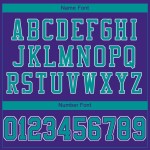 Purple Jersey Custom Aqua-White Mesh Football Authentic Purple Jersey Custom Aqua-White Mesh Football Authentic
