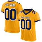 Custom Jersey Authentic Navy-White Gold Football Mesh Custom Jersey Authentic Navy-White Gold Football Mesh